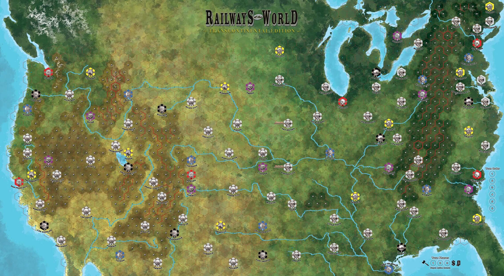 Railways of the World Transcontinental Map